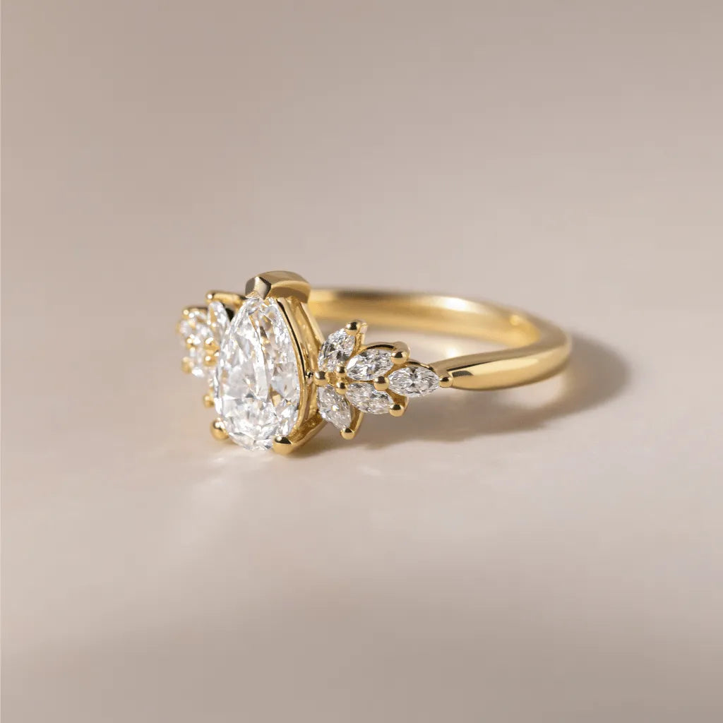 Round Halo, Pave & Split Shank Engagement Ring – 1.93 CT Lab Grown Diamond