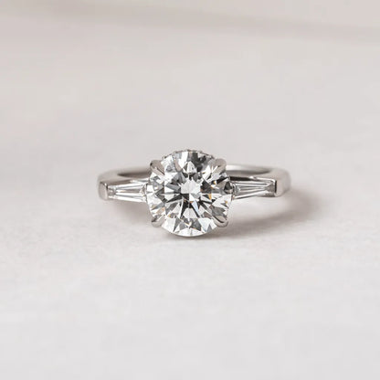 Round Halo, Pave & Split Shank Engagement Ring – 1.93 CT Lab Grown Diamond