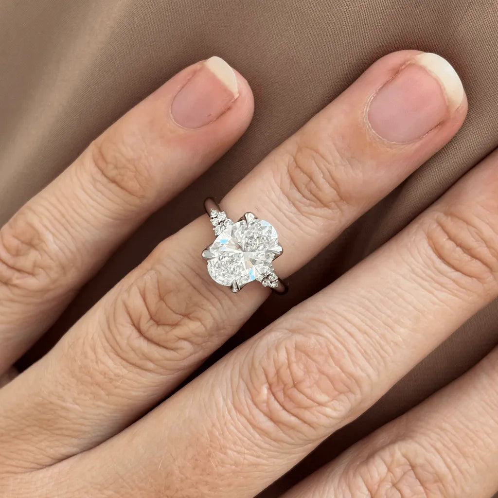 Round Halo, Pave & Split Shank Engagement Ring – 1.93 CT Lab Grown Diamond