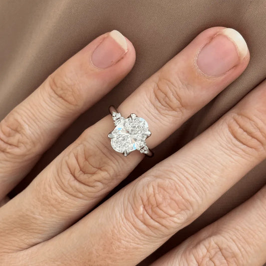 Round Halo, Pave & Split Shank Engagement Ring – 1.93 CT Lab Grown Diamond