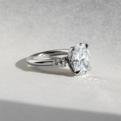 Round Halo, Pave & Split Shank Engagement Ring – 1.93 CT Lab Grown Diamond