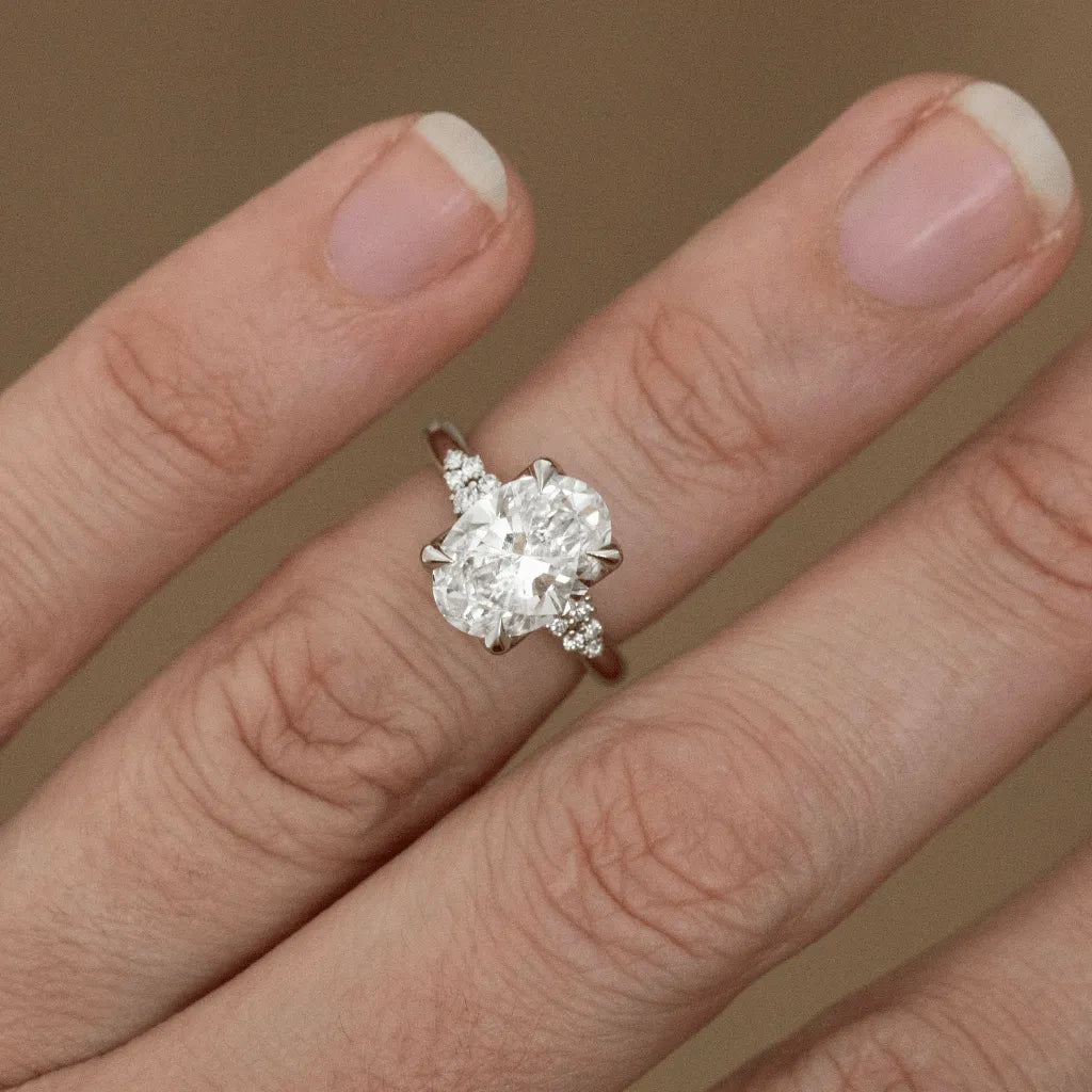 Round Halo, Pave & Split Shank Engagement Ring – 1.93 CT Lab Grown Diamond