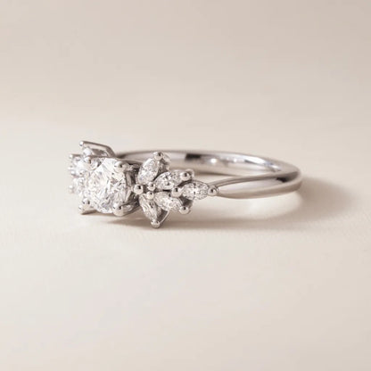 Round Halo, Pave & Split Shank Engagement Ring – 1.93 CT Lab Grown Diamond