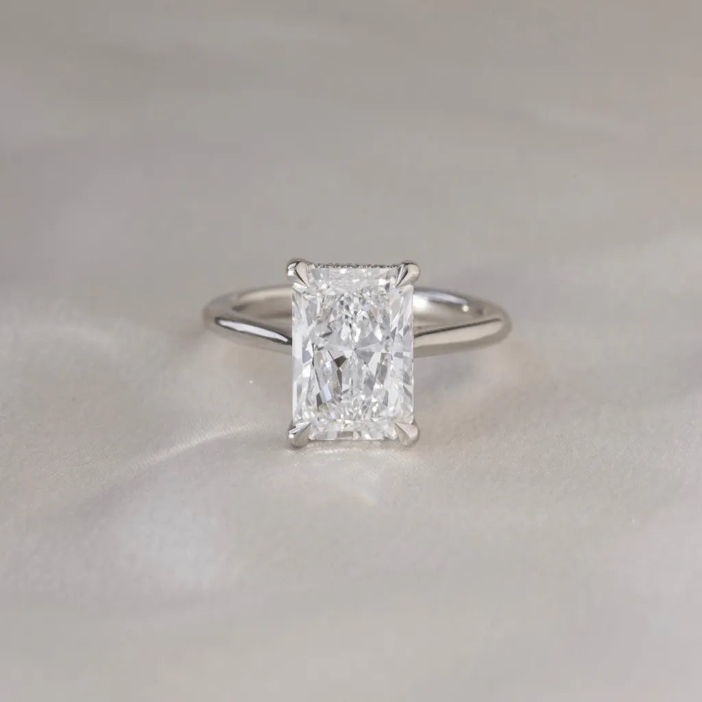 Round Halo, Pave & Split Shank Engagement Ring – 1.93 CT Lab Grown Diamond