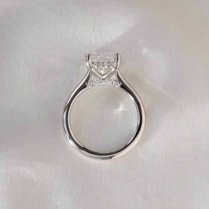 Round Halo, Pave & Split Shank Engagement Ring – 1.93 CT Lab Grown Diamond