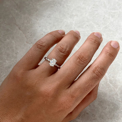 Round Halo, Pave & Split Shank Engagement Ring – 1.93 CT Lab Grown Diamond