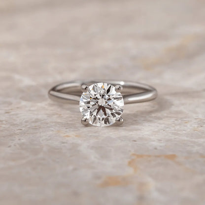 Round Halo, Pave & Split Shank Engagement Ring – 1.93 CT Lab Grown Diamond