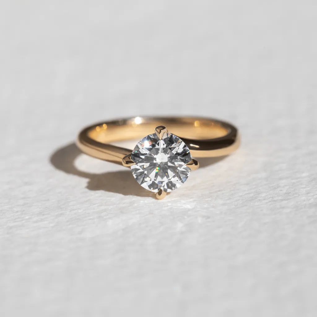 Round Halo, Pave & Split Shank Engagement Ring – 1.93 CT Lab Grown Diamond