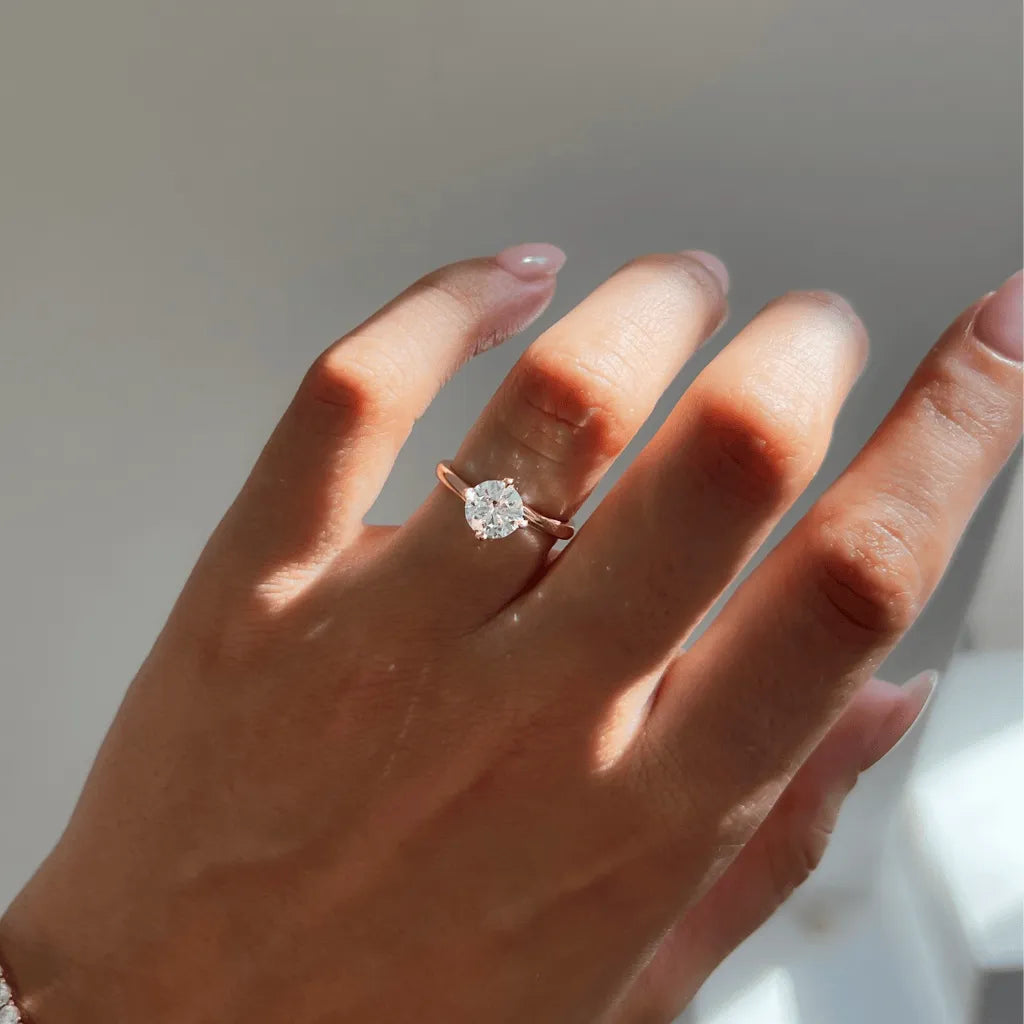 Round Halo, Pave & Split Shank Engagement Ring – 1.93 CT Lab Grown Diamond
