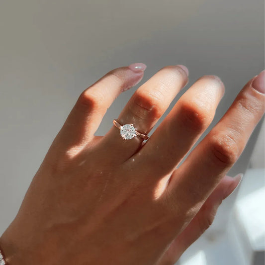 Round Halo, Pave & Split Shank Engagement Ring – 1.93 CT Lab Grown Diamond