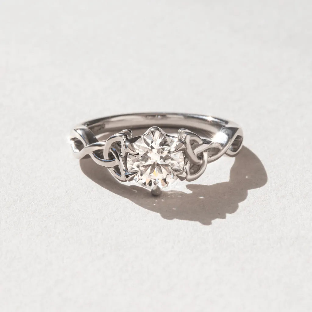 Round Halo, Pave & Split Shank Engagement Ring – 1.93 CT Lab Grown Diamond