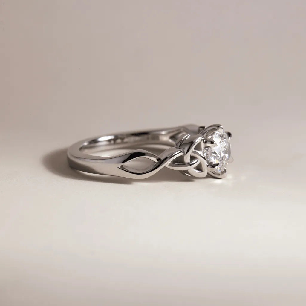 Round Halo, Pave & Split Shank Engagement Ring – 1.93 CT Lab Grown Diamond