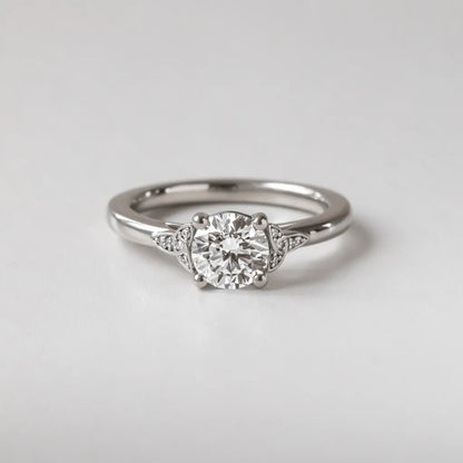 Round Halo, Pave & Split Shank Engagement Ring – 1.93 CT Lab Grown Diamond