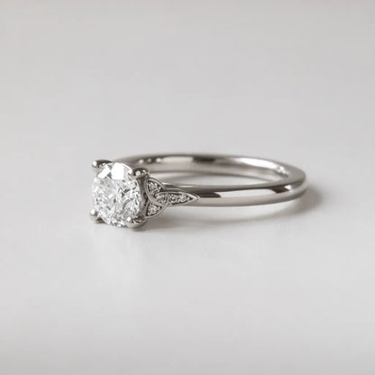 Round Halo, Pave & Split Shank Engagement Ring – 1.93 CT Lab Grown Diamond