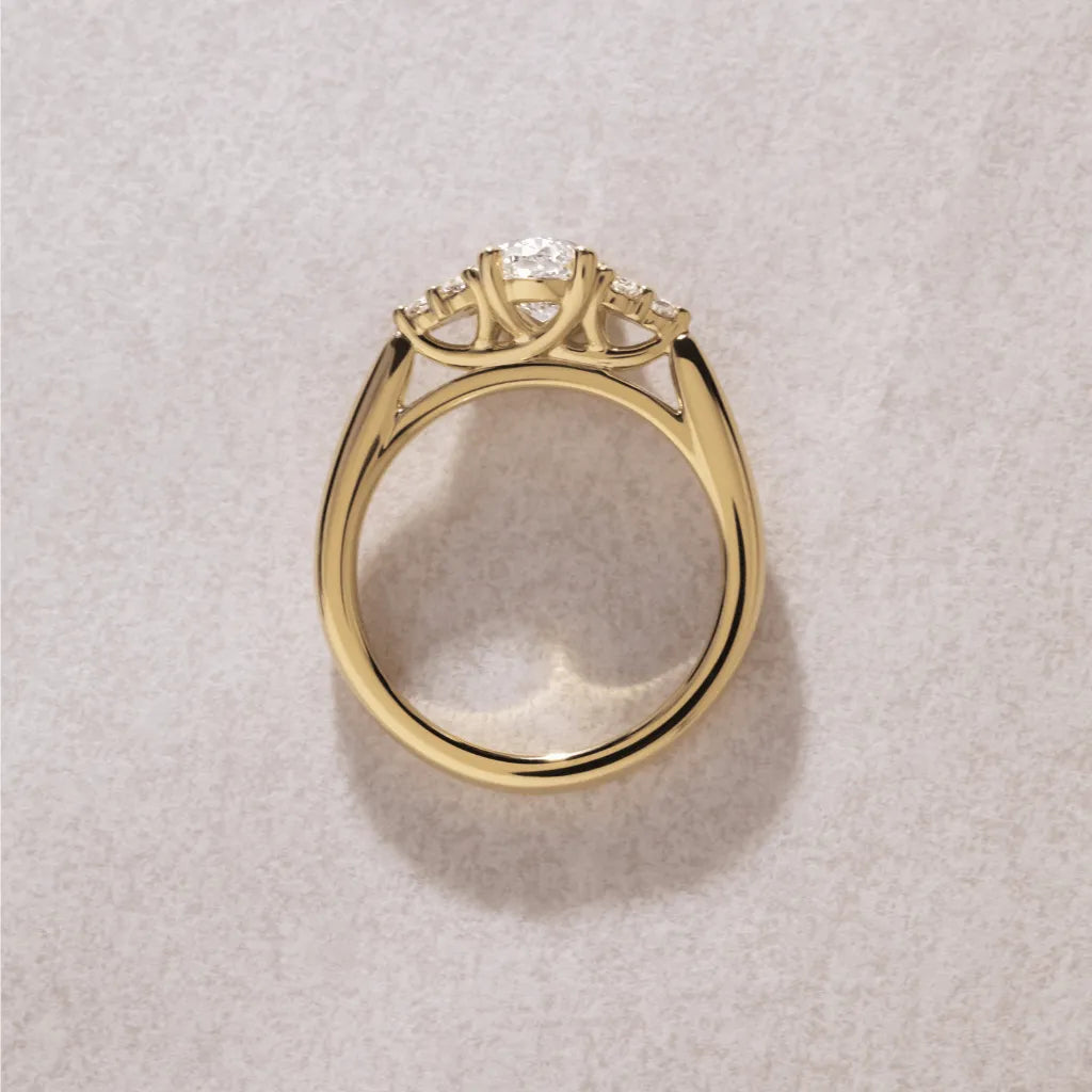 Round Halo, Pave & Split Shank Engagement Ring – 1.93 CT Lab Grown Diamond