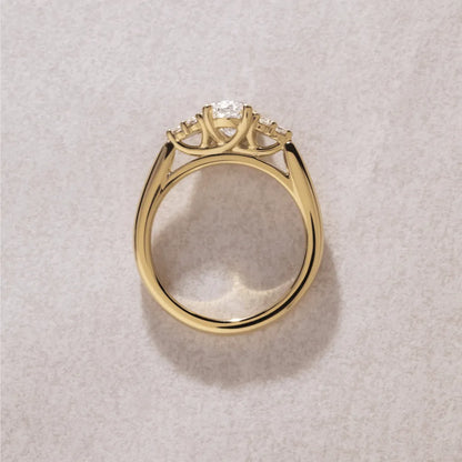 Round Halo, Pave & Split Shank Engagement Ring – 1.93 CT Lab Grown Diamond