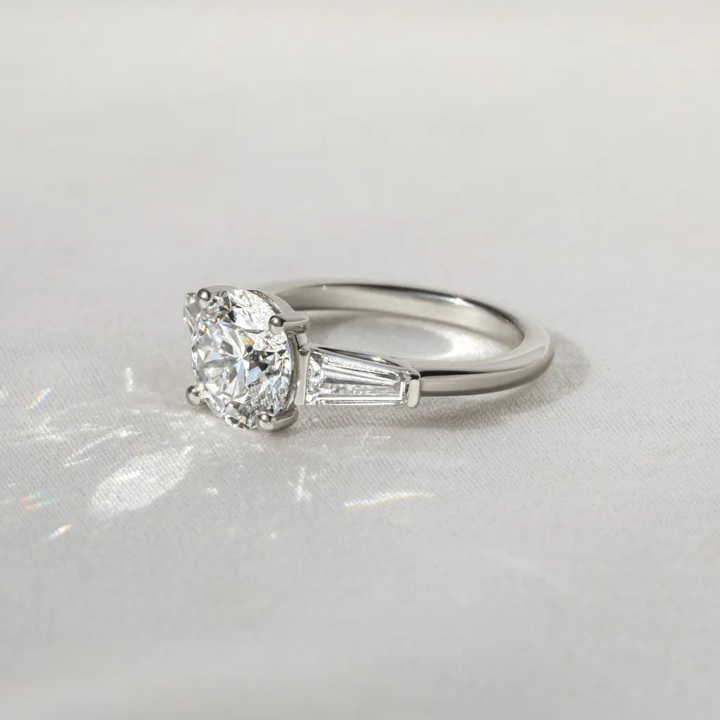 Round Halo, Pave & Split Shank Engagement Ring – 1.93 CT Lab Grown Diamond