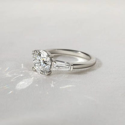 Round Halo, Pave & Split Shank Engagement Ring – 1.93 CT Lab Grown Diamond