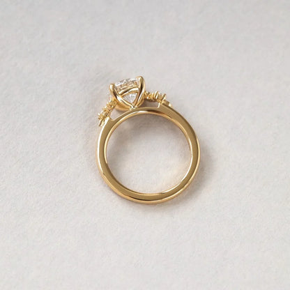 Round Halo, Pave & Split Shank Engagement Ring – 1.93 CT Lab Grown Diamond
