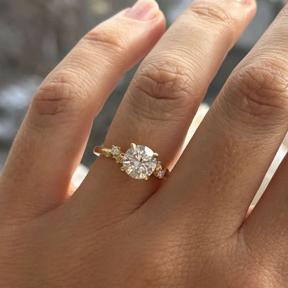 Round Halo, Pave & Split Shank Engagement Ring – 1.93 CT Lab Grown Diamond