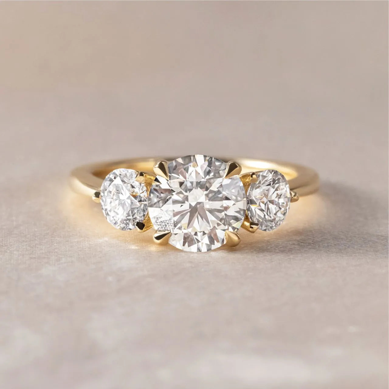 Round Halo, Pave & Split Shank Engagement Ring – 1.93 CT Lab Grown Diamond