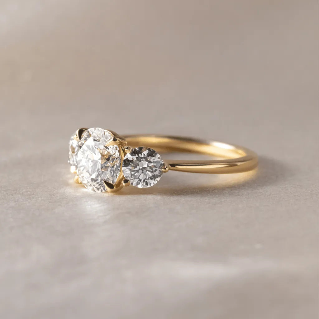 Round Halo, Pave & Split Shank Engagement Ring – 1.93 CT Lab Grown Diamond