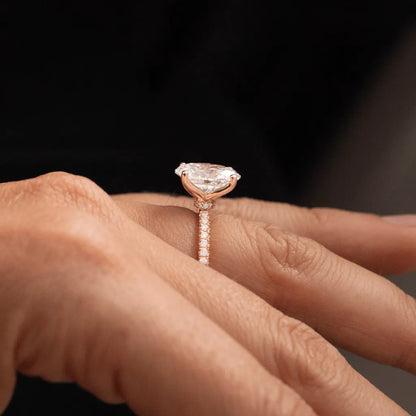 Round Halo, Pave & Split Shank Engagement Ring – 1.93 CT Lab Grown Diamond