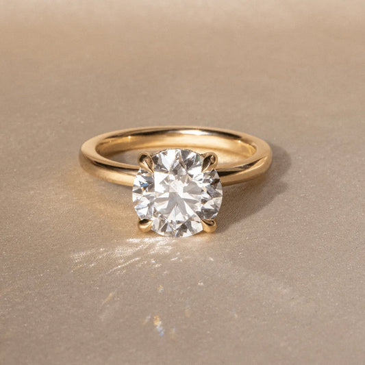 Round Halo, Pave & Split Shank Engagement Ring – 1.93 CT Lab Grown Diamond