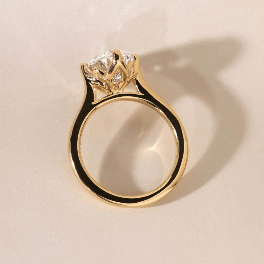 Round Halo, Pave & Split Shank Engagement Ring – 1.93 CT Lab Grown Diamond
