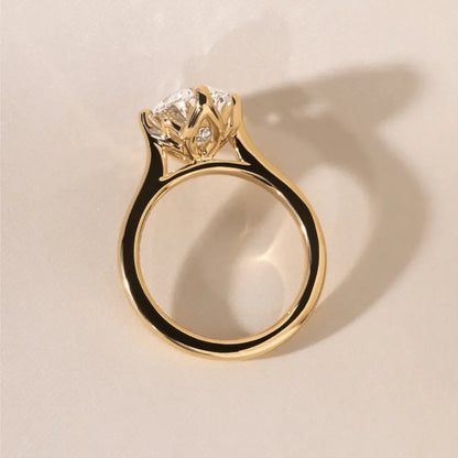 Round Halo, Pave & Split Shank Engagement Ring – 1.93 CT Lab Grown Diamond