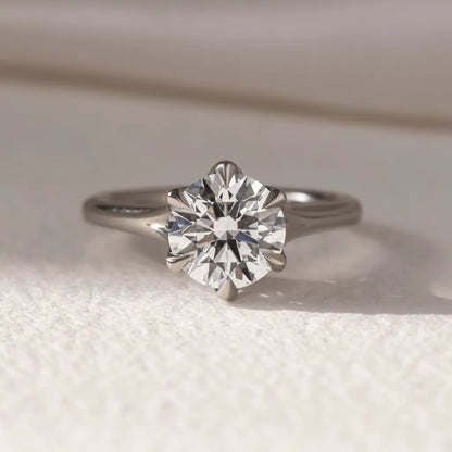 Round Halo, Pave & Split Shank Engagement Ring – 1.93 CT Lab Grown Diamond