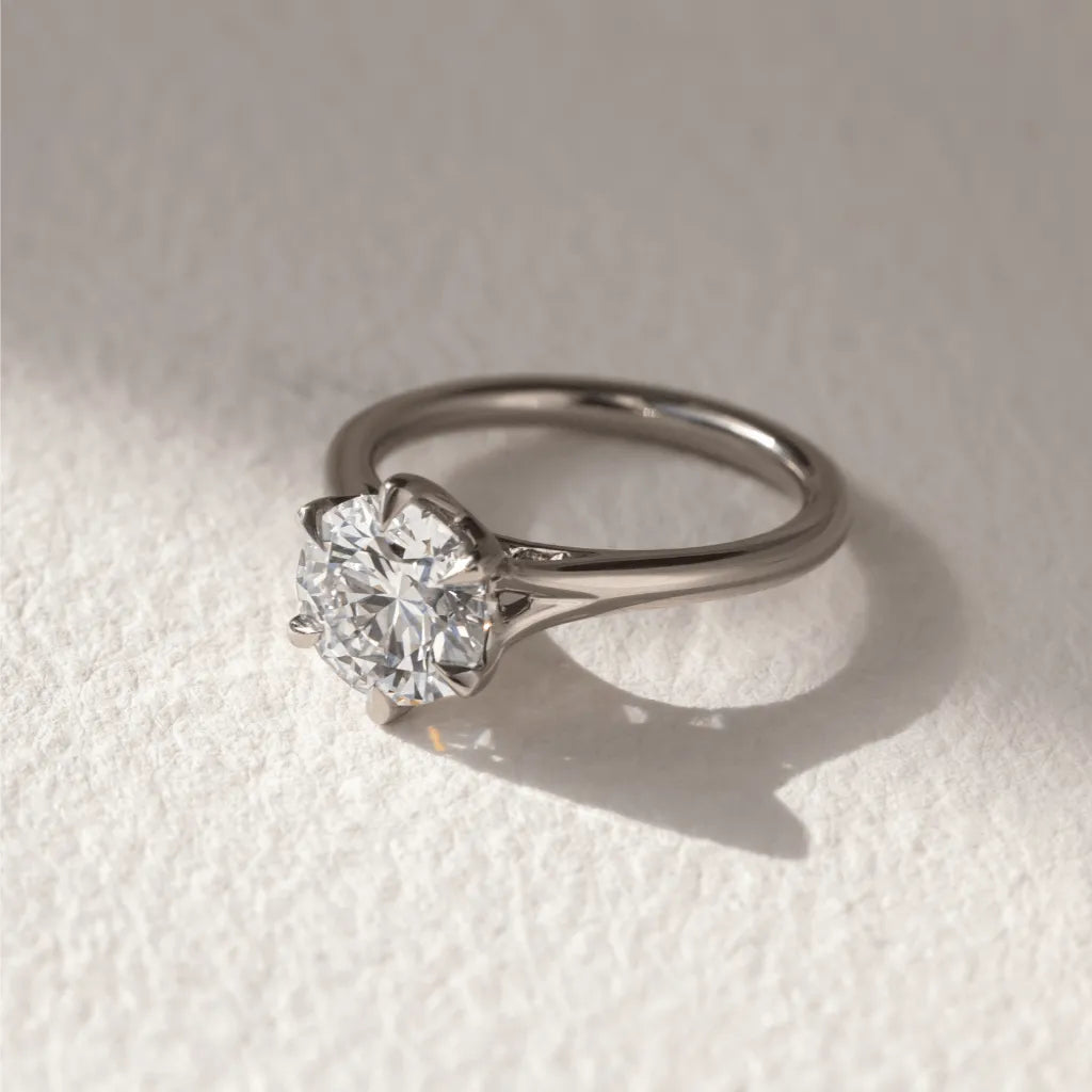 Round Halo, Pave & Split Shank Engagement Ring – 1.93 CT Lab Grown Diamond