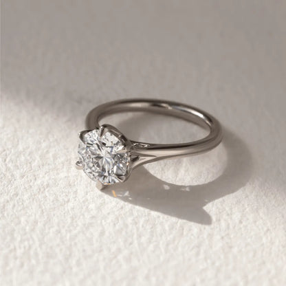 Round Halo, Pave & Split Shank Engagement Ring – 1.93 CT Lab Grown Diamond
