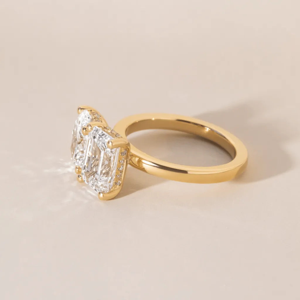 Round Halo, Pave & Split Shank Engagement Ring – 1.93 CT Lab Grown Diamond