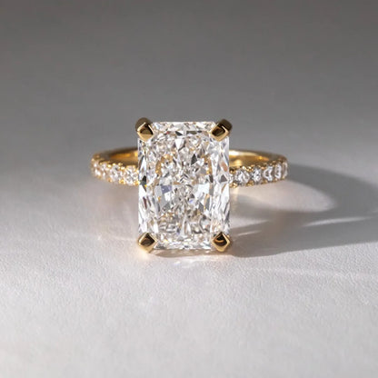 Round Halo, Pave & Split Shank Engagement Ring – 1.93 CT Lab Grown Diamond