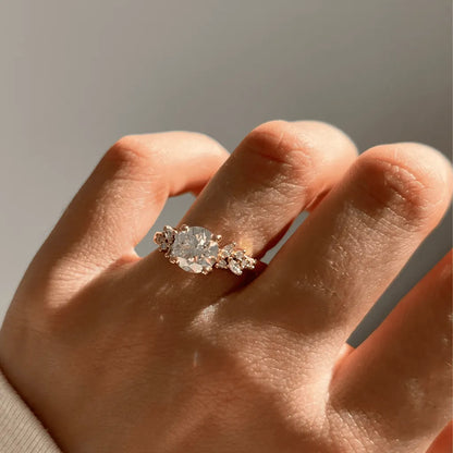 Round Halo, Pave & Split Shank Engagement Ring – 1.93 CT Lab Grown Diamond