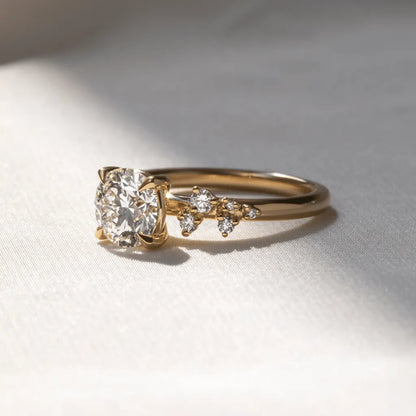 Round Halo, Pave & Split Shank Engagement Ring – 1.93 CT Lab Grown Diamond