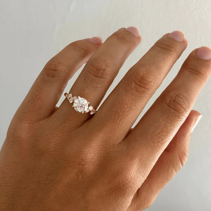 Round Halo, Pave & Split Shank Engagement Ring – 1.93 CT Lab Grown Diamond