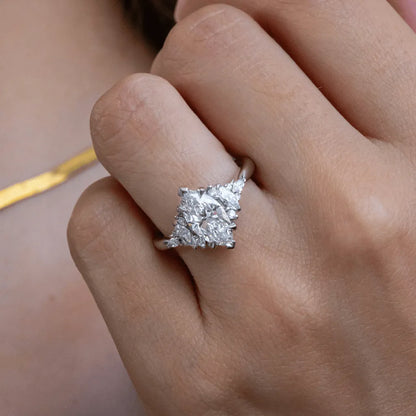 Round Halo, Pave & Split Shank Engagement Ring – 1.93 CT Lab Grown Diamond