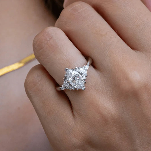 Round Halo, Pave & Split Shank Engagement Ring – 1.93 CT Lab Grown Diamond