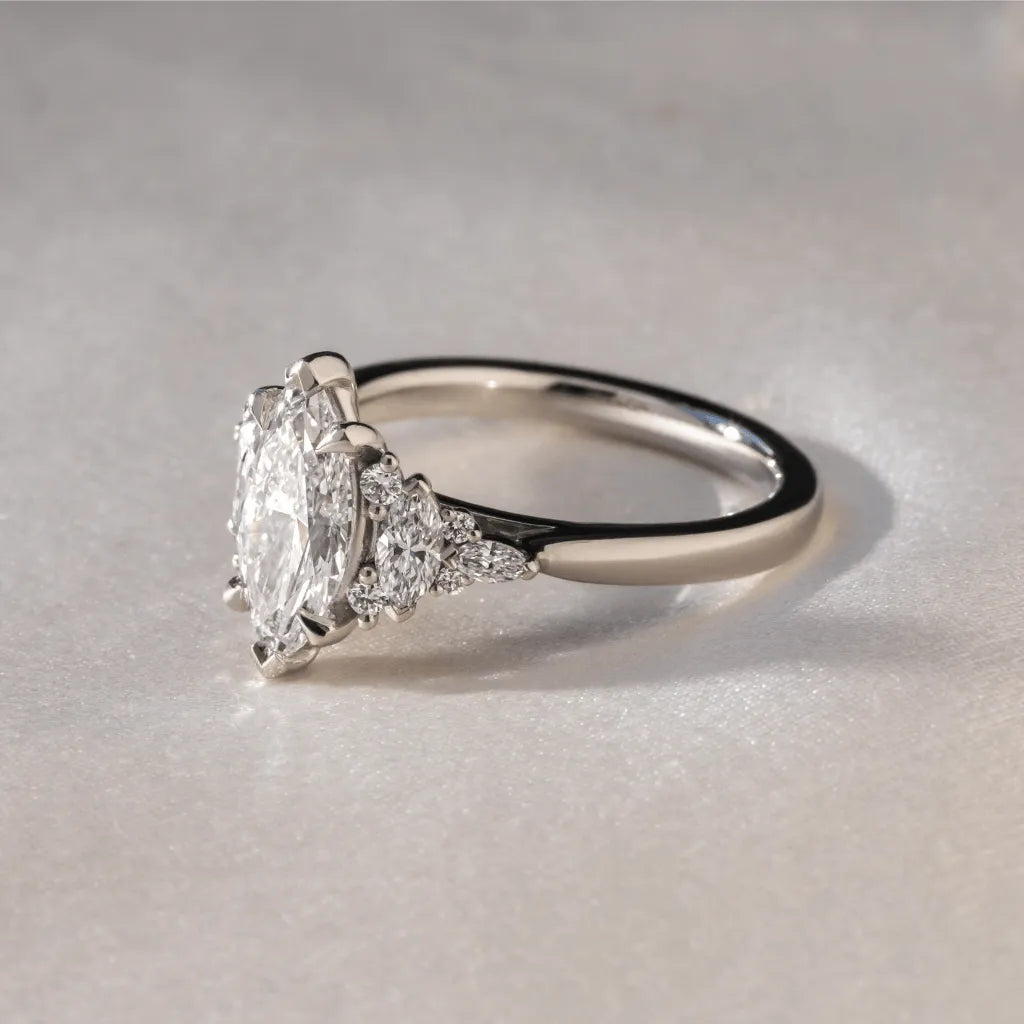 Round Halo, Pave & Split Shank Engagement Ring – 1.93 CT Lab Grown Diamond