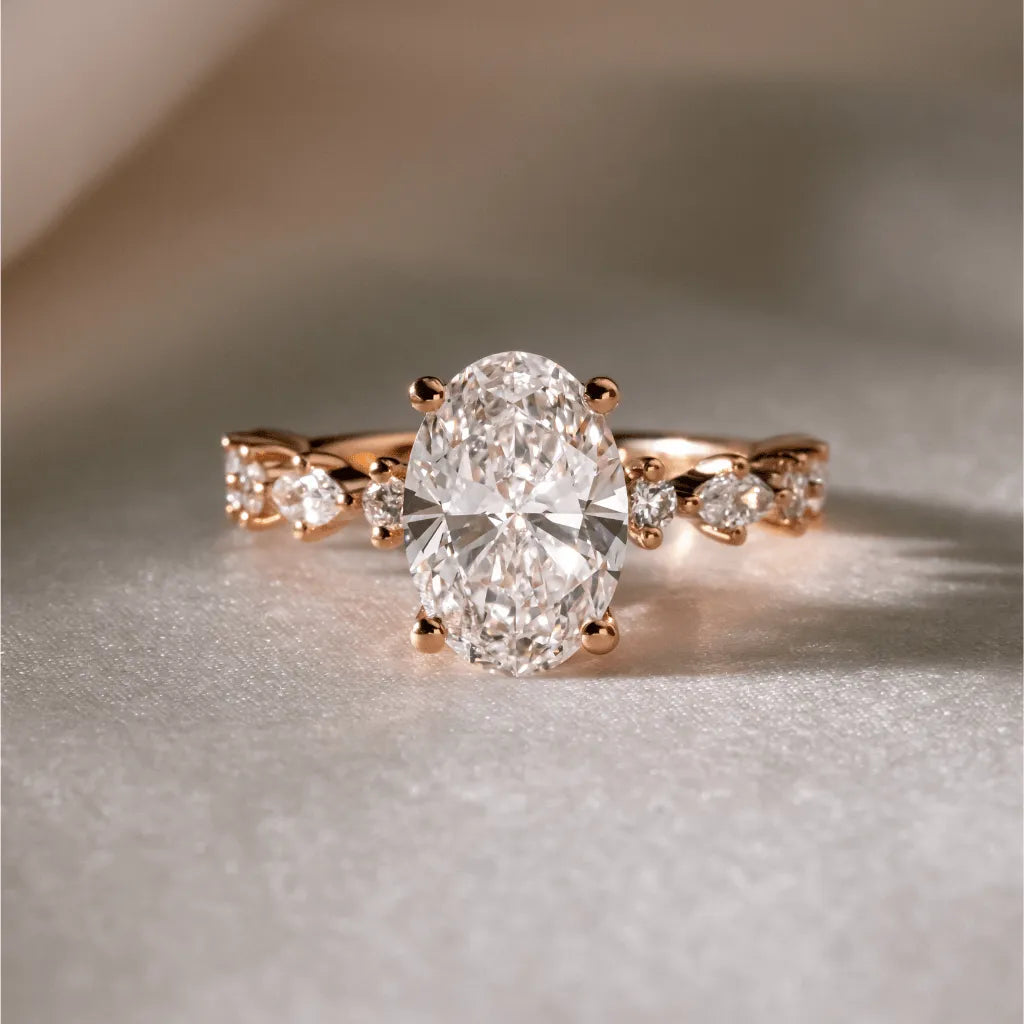 Round Halo, Pave & Split Shank Engagement Ring – 1.93 CT Lab Grown Diamond