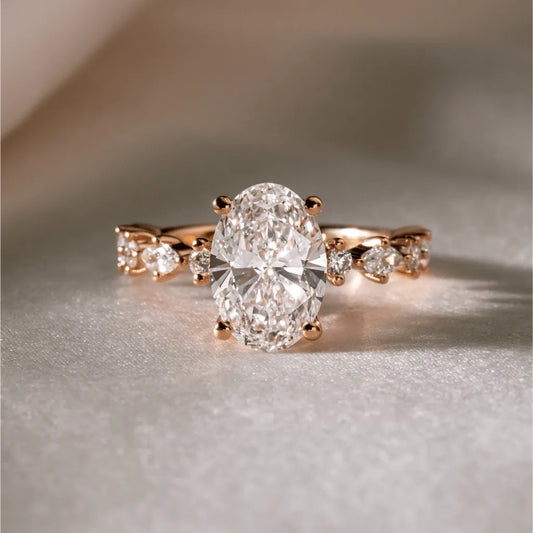Round Halo, Pave & Split Shank Engagement Ring – 1.93 CT Lab Grown Diamond
