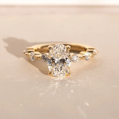 Round Halo, Pave & Split Shank Engagement Ring – 1.93 CT Lab Grown Diamond