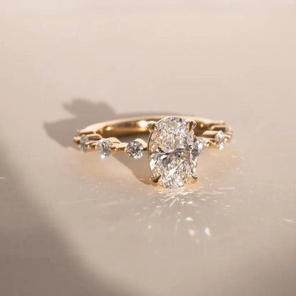 Round Halo, Pave & Split Shank Engagement Ring – 1.93 CT Lab Grown Diamond