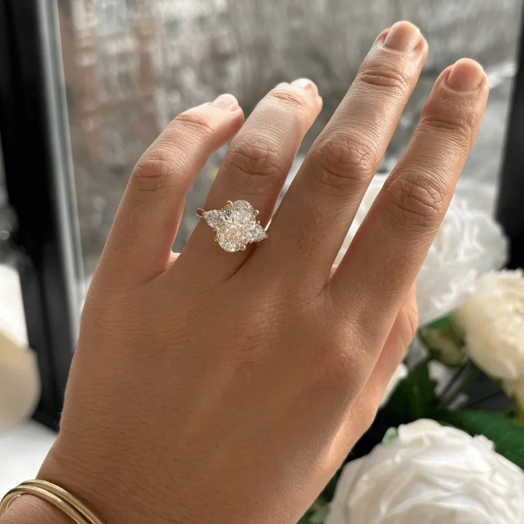 Round Halo, Pave & Split Shank Engagement Ring – 1.93 CT Lab Grown Diamond
