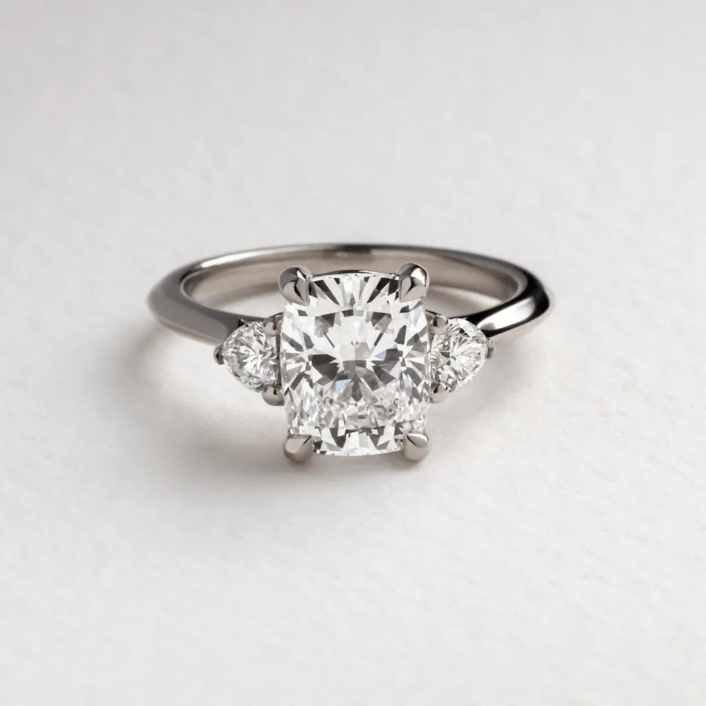 Round Halo, Pave & Split Shank Engagement Ring – 1.93 CT Lab Grown Diamond