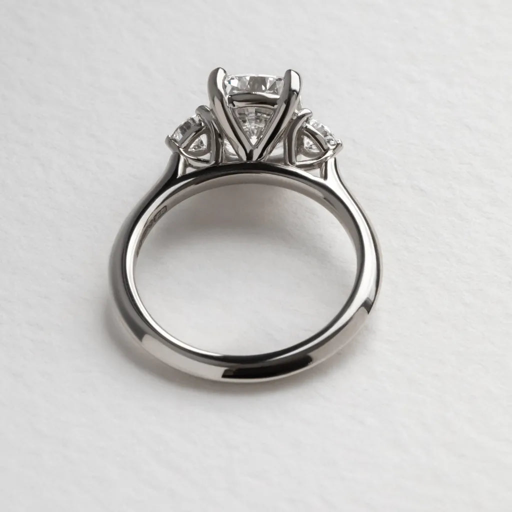 Round Halo, Pave & Split Shank Engagement Ring – 1.93 CT Lab Grown Diamond