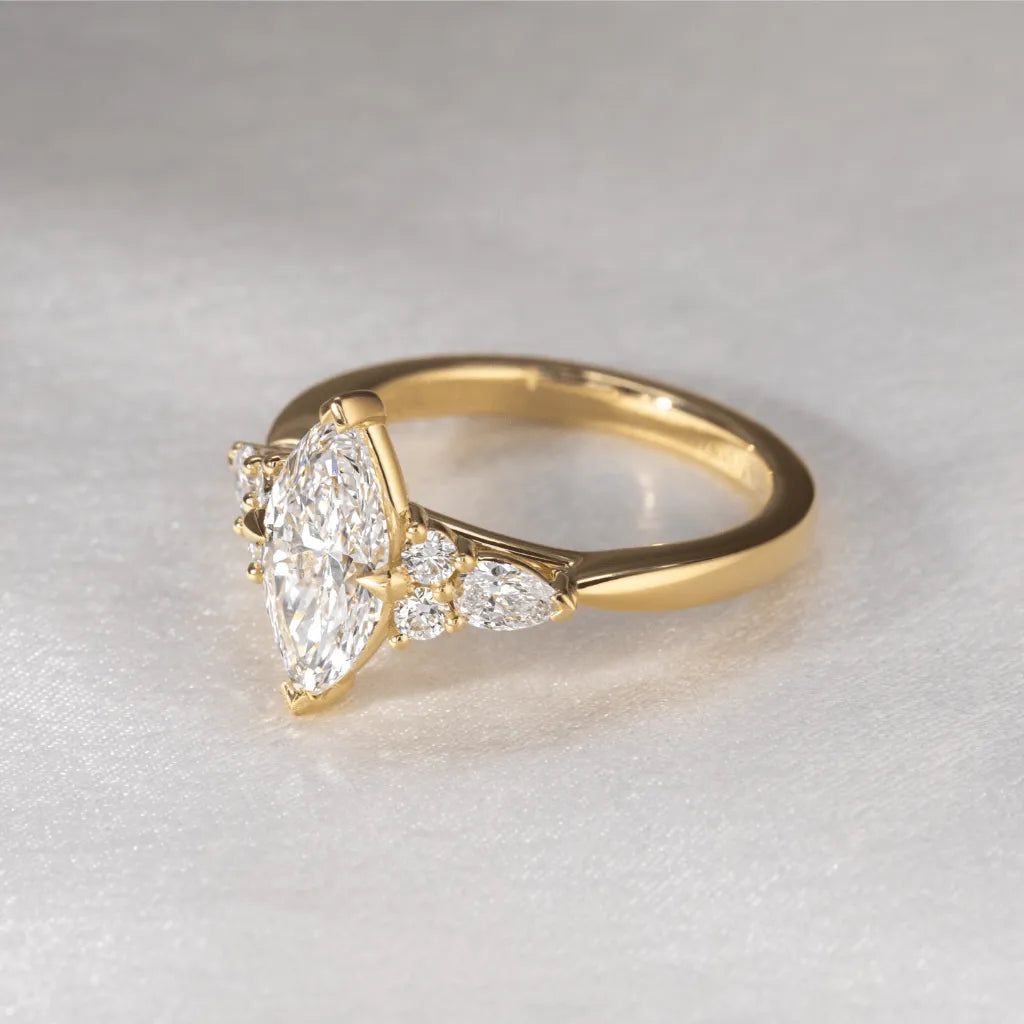 Round Halo, Pave & Split Shank Engagement Ring – 1.93 CT Lab Grown Diamond