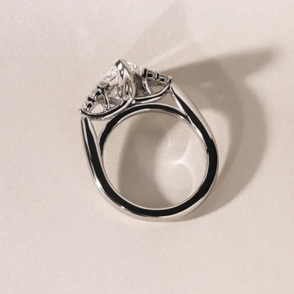 Round Halo, Pave & Split Shank Engagement Ring – 1.93 CT Lab Grown Diamond